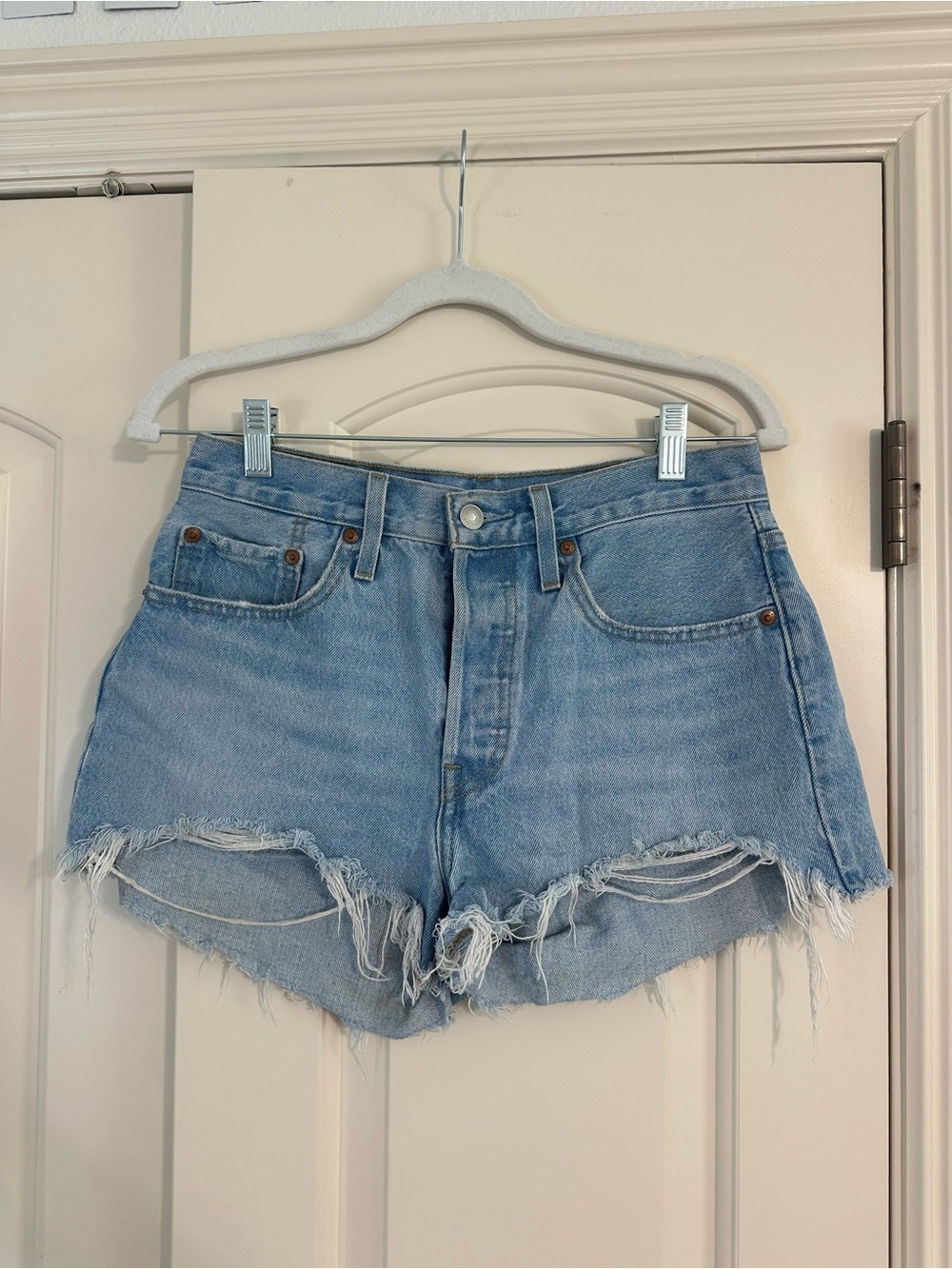 Levi Light Wash Denim Shorts